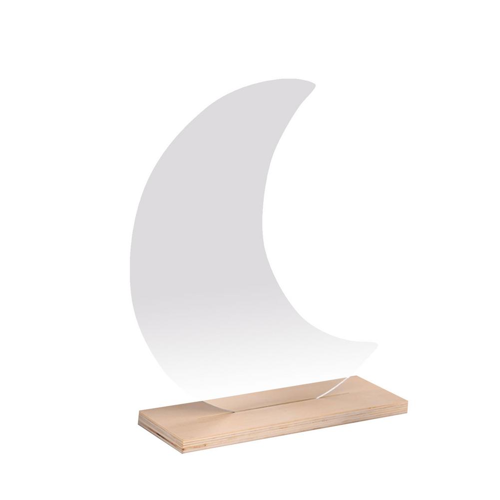 Miroirs sans cadre avec support en bois.
