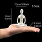 Figurines de Yoga en céramique blanche